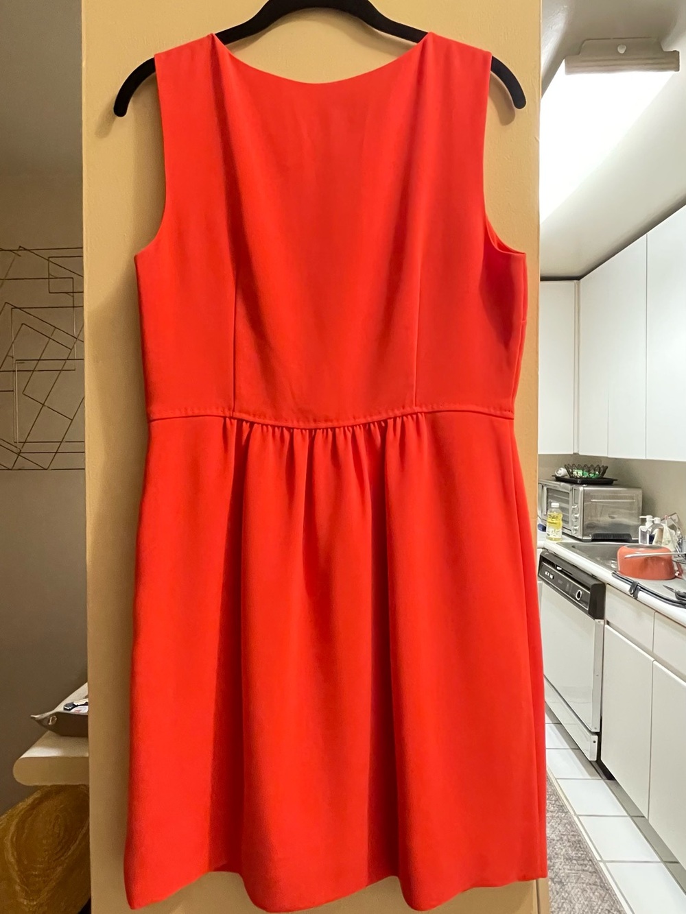 J. Crew Coral Sleeveless Fit-and-Flare Mini Dress - Picture 7 of 7